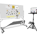 Modern Whiteboard Office Whiteboard Notes 3d model