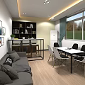 Modern Fitness Gym with Spin Bikes Treadmill Ping Pong Table Wall Arrows and Evolution Decor