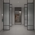 Modern SPA Sauna Space With Wooden Wall And Towel Storage