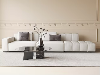 Modern sofa coffee table combination 3d model