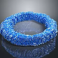 Blue Sparkling Decorative Circular Ornament With Glittering Texture and Shiny Surface 3d model