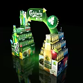 Carlsberg Commercial Display Racks With Bottles And Cans For Retail Promotion