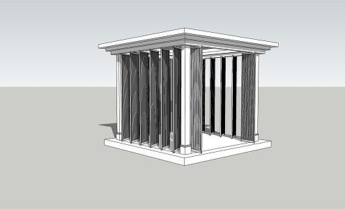 Modern gazebo tea pavilion 3d model