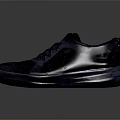 Black Casual Lace Up Shoes with Sleek Modern Design and Comfortable Thick Sole