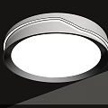 Modern Round White Ceiling Light With LED Lighting And Simple Design 3d model