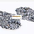 Stone Wood Mixed Natural Pebbles And Wood Chips For Decorative Garden Ground Cover