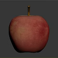 Ripe Red Apple With Fresh Juicy Flesh And Shiny Skin On Dark Background