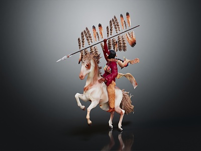 Warrior Indian Warrior Indian Warrior Tribal Warrior model