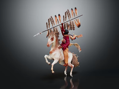 Warrior Indian Warrior Indian Warrior Tribal Warrior 3d model