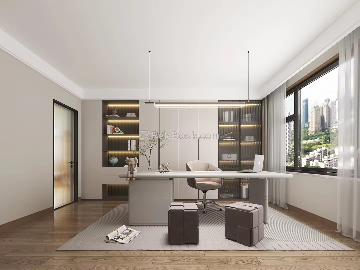 Modern study 3d model