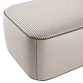 Modern Upholstered Bench With Striped Surface And Light Beige Color For Interior