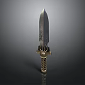 Artistic Decorative Weapon Sword Featuring Engraved Blade And Ornate Hilt Design