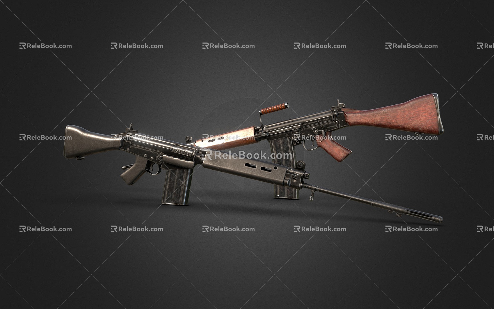 Rifle SLR Automatic Filling Rifle Sniper Rifle Precision Shooter Rifle 3d model