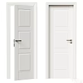 White Hinged Doors for Modern Interior Home with Sleek Design and Door Handles
