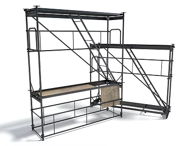 Industrial Scaffolding Structure For Construction 3d model