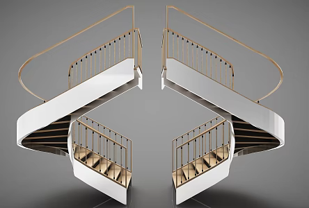 modern spiral staircase 3d model