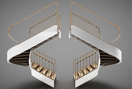 modern spiral staircase 3d model