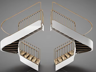 modern spiral staircase 3d model
