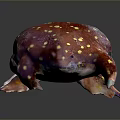 Colorful Reptile 3D Model With Red Body Yellow Spots And Textured Skin