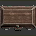 Vintage Wooden Chest with Metal Clasps and Lock for Daily Storage Needs