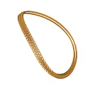 Elegant Golden Headband Featuring Intricate Greek Key Geometric Pattern Design