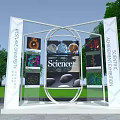 Outdoor Scientific Achievements Exhibition Display Shelf With Beijing University Science