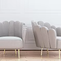 Modern Single Sofa Fabric Single Sofa 3d model
