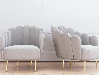 Modern Single Sofa Fabric Single Sofa 3d model