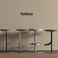 Poliform Modern Bar Stools Featuring Various Base Structures And Design 3d model