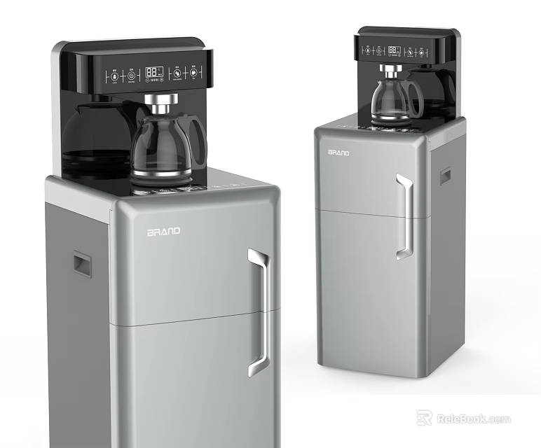SAWO Vertical Silver Gray Daily Electrical Appliances With Black Top And Transparent Container 3d model 