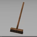 Handcrafted Wooden Broom With Long Handle And Natural Bristles Design