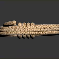 Beige White Braided Rope Circular Textured Item For Home Daily Living