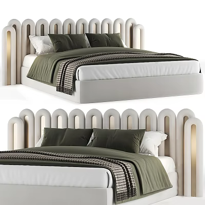 Modern Double Bed Double Bed Combination 3d model Modern Double Bed Double Bed Combination 3d model