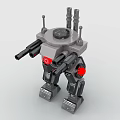 LEGO Toy Blocks Fighting Robot Gundam Mech Warrior Transformers 3d model