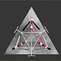 Communication Tower Steel Structure With Red And White Sections And Antenna On Top