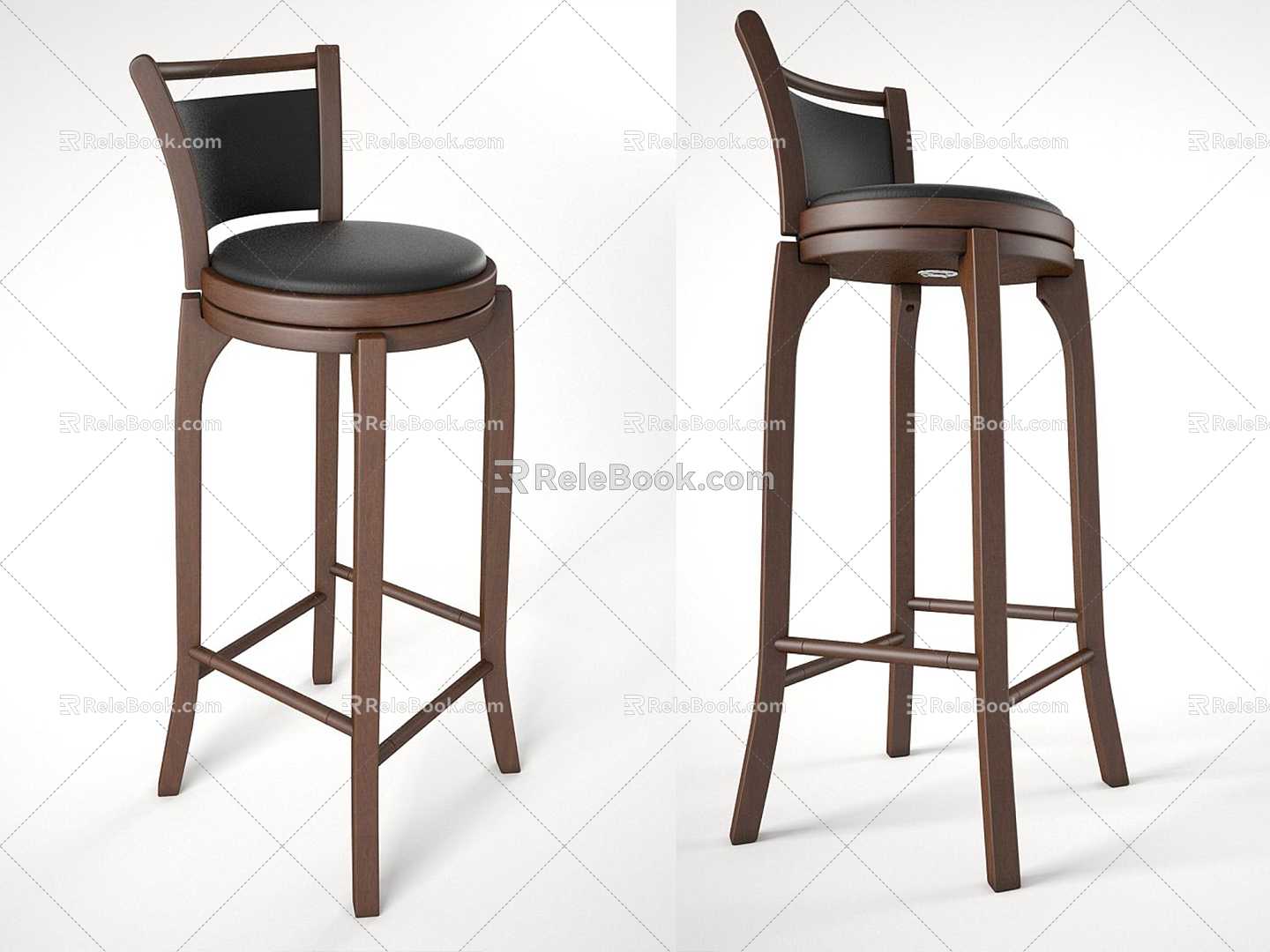 Bar Stool Bar Chair High Chair Stool Solid Wooden Chair Chair High Wooden Chair Leisure Chair Bar Chair Stool 3d model