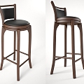 Bar Stool Bar Chair High Chair Stool Solid Wooden Chair Chair High Wooden Chair Leisure Chair Bar Chair Stool 3d model