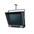 Hanging Television with Mounted Bracket and Control Panel on Screen 3d model