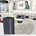 Modern Retail Store Interior With Sofa Coffee Table TV And Display Cabinets Design 3d model