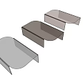 Modern Transparent Glass Coffee Table With Sleek Curved Design And Minimalist Style