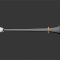 Shiny Silver Horn with Long Metal Rod and Mounting Base for Equipment