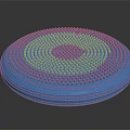 Blue Circular Balance Training Pad With Bumpy Raised Dots Surface For Fitness Exercises