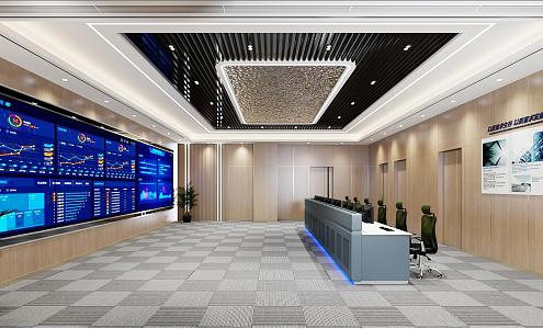 Control room Control room Monitoring room Monitoring center 3d model