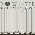 Gypsum member of column stigma 3d model