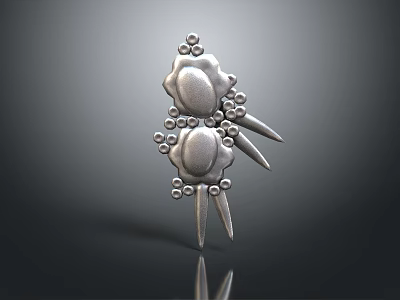 Modern Brooch Flower Brooch Jewelry 3d model