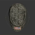 Camouflage Military Cap With American Flag Patch 3d model