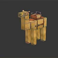Modern toy cube camel pixel camel 3d model