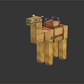 Modern toy cube camel pixel camel camel 3d model