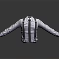 Elegant White Shirt With Black Suspenders And Classic Tie For Casual Daily Wear