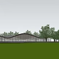 New Chinese Architecture Curve Exhibition Center 3d model
